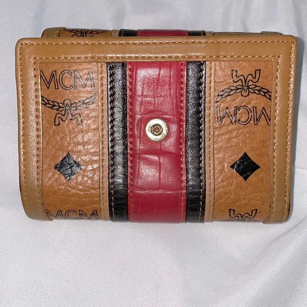 MCM Visetos Short Trifold Wallet